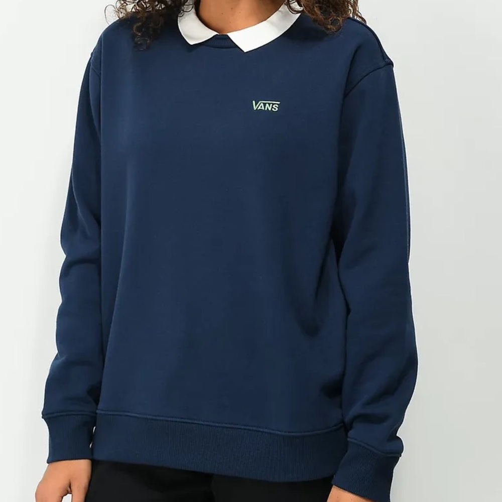 NWT: Vans x Brighton Zeuner Navy Long Sleeve Polo Shirt Large